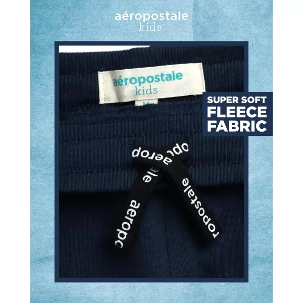 AEROPOSTALE Boys Sweatsuit Set  2 Piece Fleece Hoodie Sweatshirt and Jogger Sweatpants  Matching Pants Set for Boys 412Navy