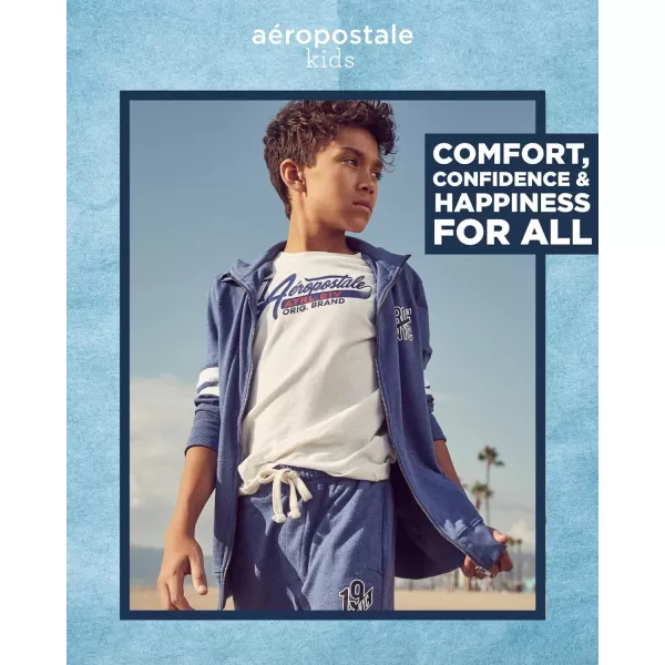 AEROPOSTALE Boys Sweatsuit Set  2 Piece Fleece Hoodie Sweatshirt and Jogger Sweatpants  Matching Pants Set for Boys 412Navy