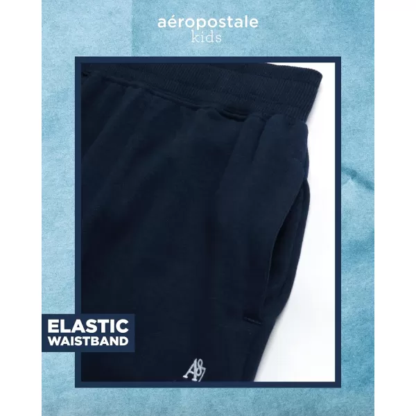 AEROPOSTALE Boys Sweatsuit Set  2 Piece Fleece Hoodie Sweatshirt and Jogger Sweatpants  Matching Pants Set for Boys 412Navy