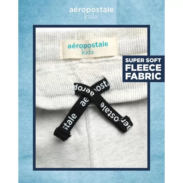 AEROPOSTALE Boys Sweatsuit Set  2 Piece Fleece Hoodie Sweatshirt and Jogger Sweatpants  Matching Pants Set for Boys 412Oatmeal