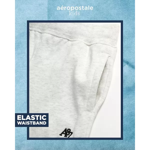 AEROPOSTALE Boys Sweatsuit Set  2 Piece Fleece Hoodie Sweatshirt and Jogger Sweatpants  Matching Pants Set for Boys 412Oatmeal