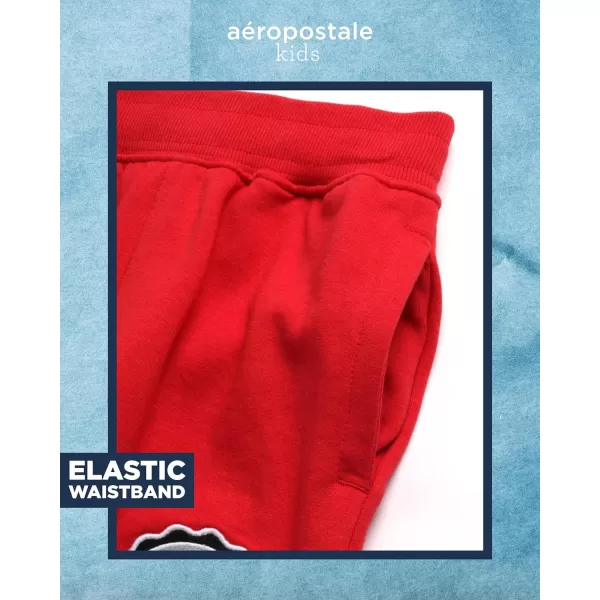 AEROPOSTALE Boys Sweatsuit Set  2 Piece Fleece Hoodie Sweatshirt and Jogger Sweatpants  Matching Pants Set for Boys 412Red