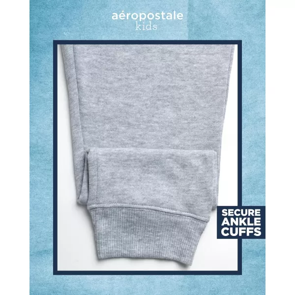 AEROPOSTALE Boys Sweatsuit Set  2 Piece Fleece Hoodie Sweatshirt and Jogger Sweatpants  Matching Pants Set for Boys 412Slate Grey