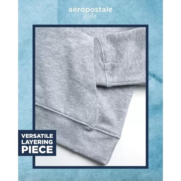 AEROPOSTALE Boys Sweatsuit Set  2 Piece Fleece Hoodie Sweatshirt and Jogger Sweatpants  Matching Pants Set for Boys 412Slate Grey