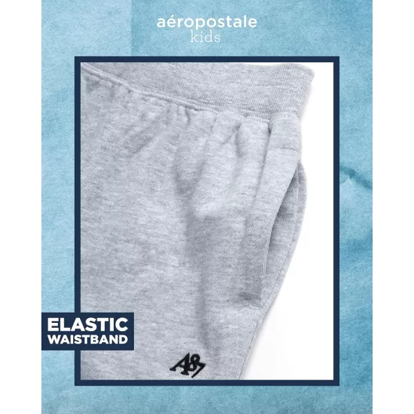 AEROPOSTALE Boys Sweatsuit Set  2 Piece Fleece Hoodie Sweatshirt and Jogger Sweatpants  Matching Pants Set for Boys 412Slate Grey