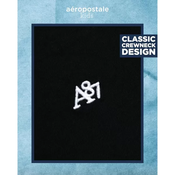 AEROPOSTALE Boys TShirt  Kids Basic Cotton Short Sleeve Shirt  Classic Crewneck Graphic Tee for Boys 416Black