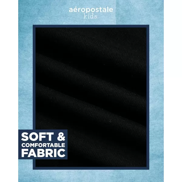AEROPOSTALE Boys TShirt  Kids Basic Cotton Short Sleeve Shirt  Classic Crewneck Graphic Tee for Boys 416Black