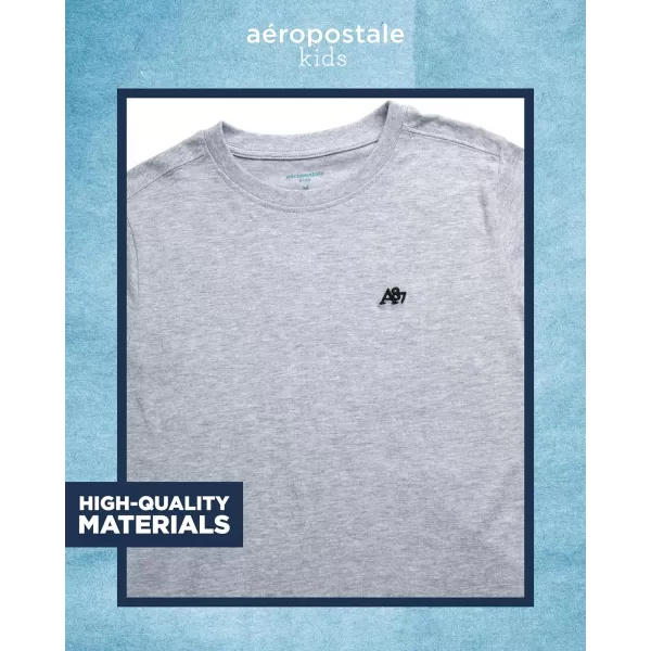 AEROPOSTALE Boys TShirt  Kids Basic Cotton Short Sleeve Shirt  Classic Crewneck Graphic Tee for Boys 416Grey