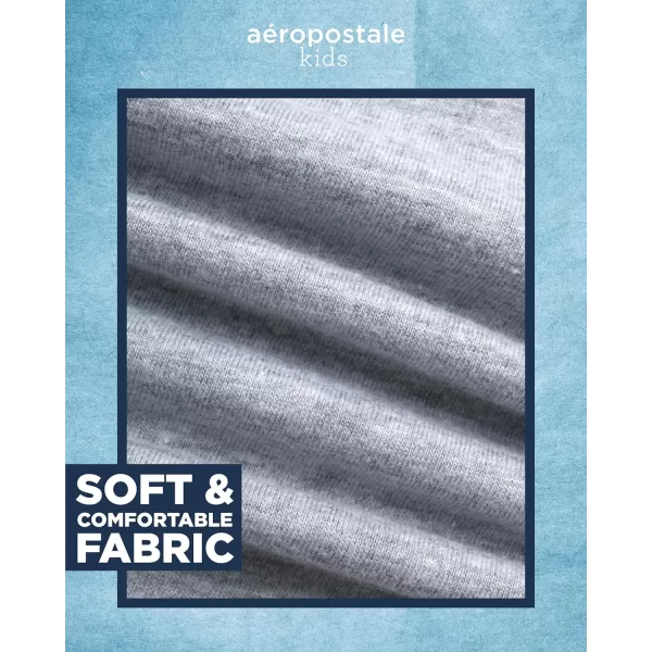 AEROPOSTALE Boys TShirt  Kids Basic Cotton Short Sleeve Shirt  Classic Crewneck Graphic Tee for Boys 416Grey