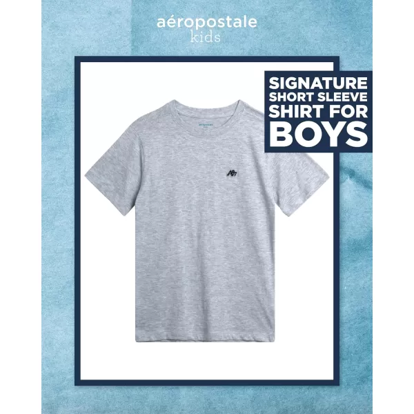 AEROPOSTALE Boys TShirt  Kids Basic Cotton Short Sleeve Shirt  Classic Crewneck Graphic Tee for Boys 416Grey