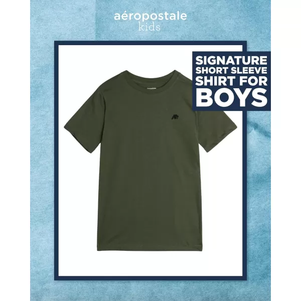 AEROPOSTALE Boys TShirt  Kids Basic Cotton Short Sleeve Shirt  Classic Crewneck Graphic Tee for Boys 416Olive
