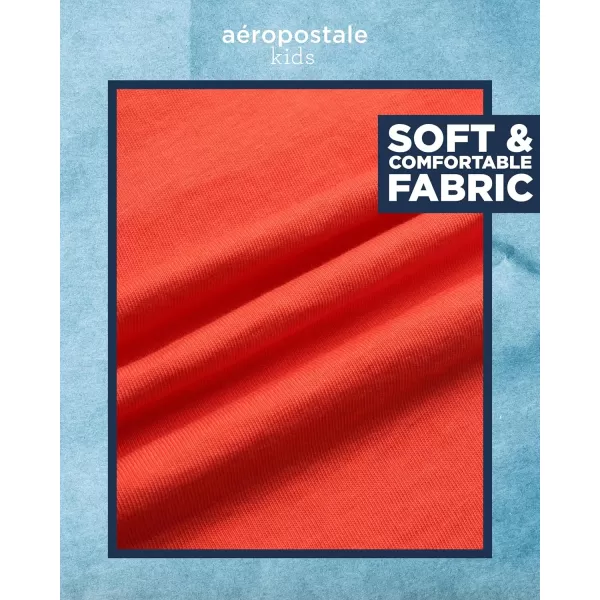 AEROPOSTALE Boys TShirt  Kids Cotton Short Sleeve Shirt  Classic Crewneck Graphic Tee for Boys 416Ember Red