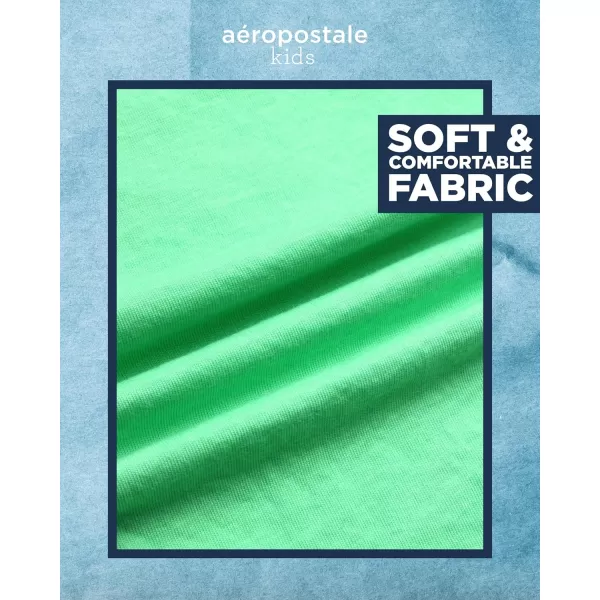AEROPOSTALE Boys TShirt  Kids Cotton Short Sleeve Shirt  Classic Crewneck Graphic Tee for Boys 416Green
