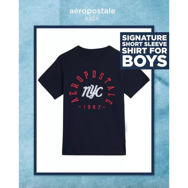AEROPOSTALE Boys TShirt  Kids Cotton Short Sleeve Shirt  Classic Crewneck Graphic Tee for Boys 416Navy