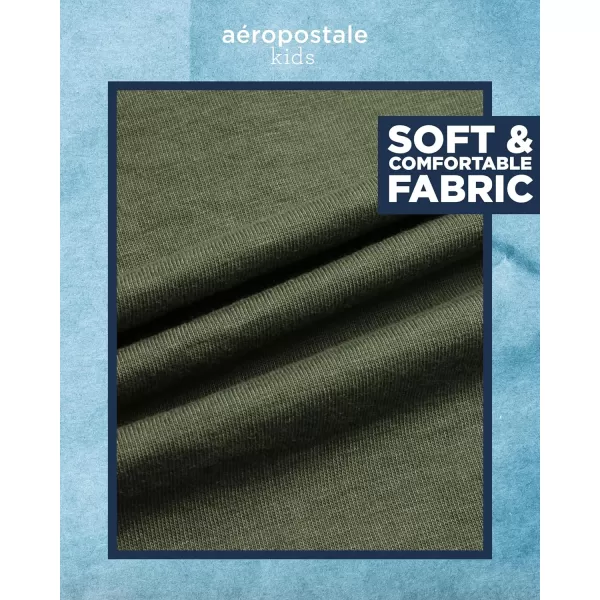 AEROPOSTALE Boys TShirt  Kids Cotton Short Sleeve Shirt  Classic Crewneck Graphic Tee for Boys 416Olive