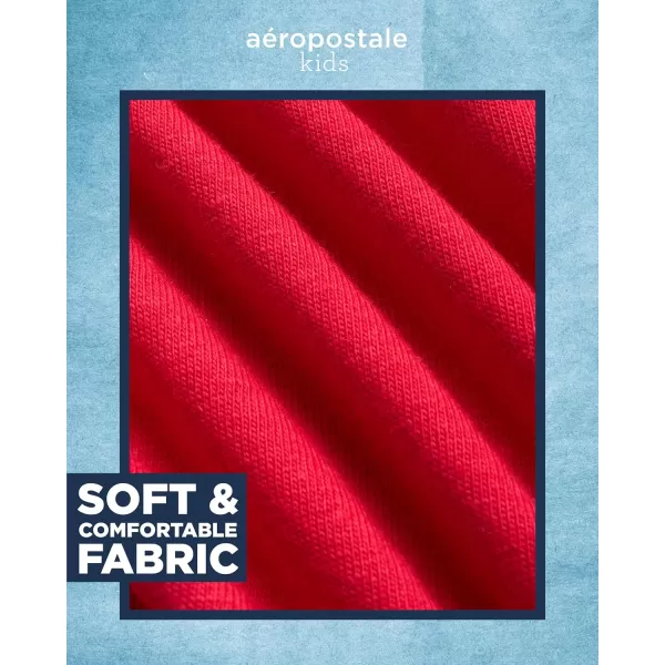 AEROPOSTALE Boys TShirt  Kids Cotton Short Sleeve Shirt  Classic Crewneck Graphic Tee for Boys 416Red