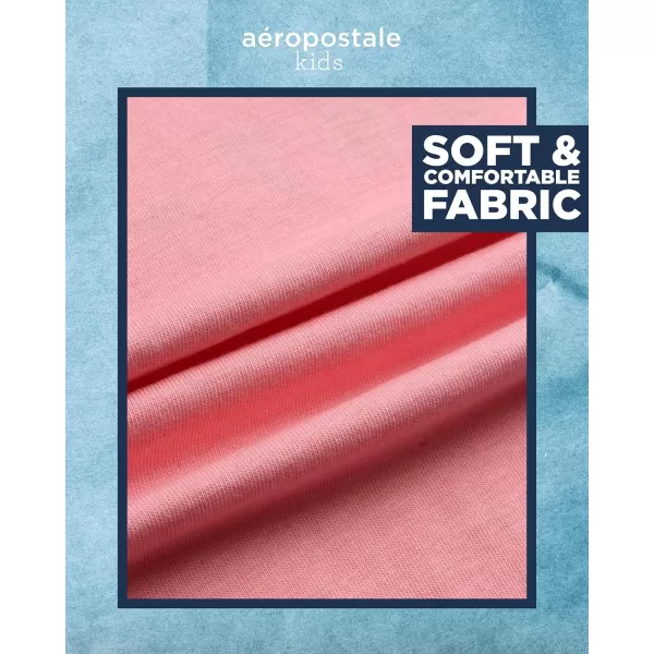 AEROPOSTALE Boys TShirt  Kids Cotton Short Sleeve Shirt  Classic Crewneck Graphic Tee for Boys 416Shell Pink