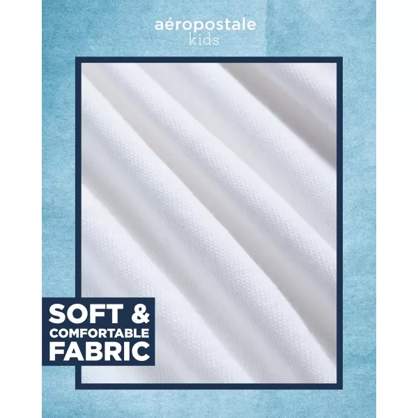AEROPOSTALE Boys TShirt  Kids Cotton Short Sleeve Shirt  Classic Crewneck Graphic Tee for Boys 416White