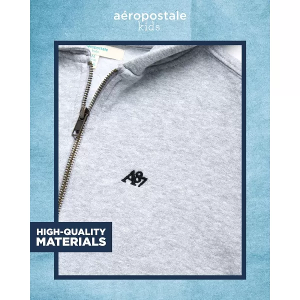 AEROPOSTALE Boys Zip Up Hoodie Sweatshirt  Casual Kids Fleece Hooded Sweatshirt for Boys 412Grey