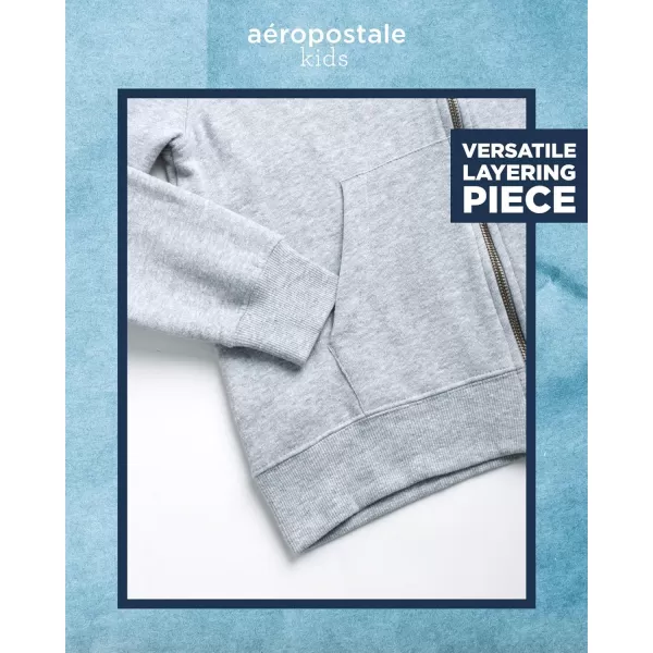 AEROPOSTALE Boys Zip Up Hoodie Sweatshirt  Casual Kids Fleece Hooded Sweatshirt for Boys 412Grey