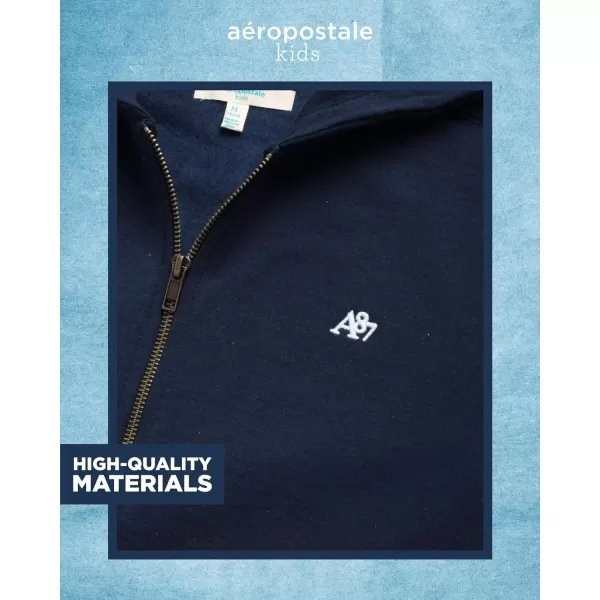 AEROPOSTALE Boys Zip Up Hoodie Sweatshirt  Casual Kids Fleece Hooded Sweatshirt for Boys 412Navy