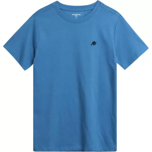 AEROPOSTALE Boys TShirt  Kids Basic Cotton Short Sleeve Shirt  Classic Crewneck Graphic Tee for Boys 416Blue