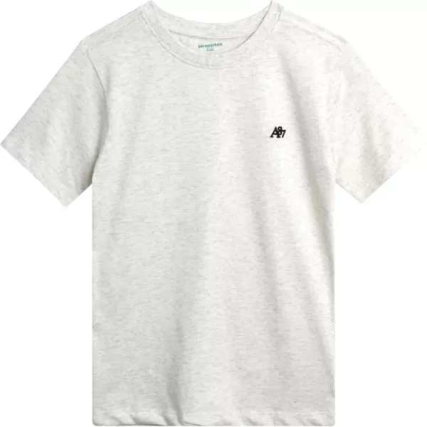 AEROPOSTALE Boys TShirt  Kids Basic Cotton Short Sleeve Shirt  Classic Crewneck Graphic Tee for Boys 416Oatmeal