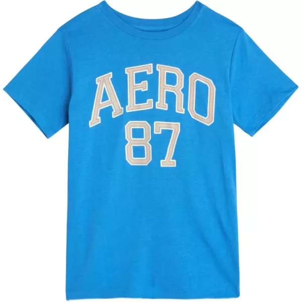 AEROPOSTALE Boys TShirt  Kids Cotton Short Sleeve Shirt  Classic Crewneck Graphic Tee for Boys 416Blue