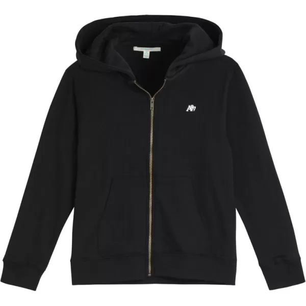 AEROPOSTALE Boys Zip Up Hoodie Sweatshirt  Casual Kids Fleece Hooded Sweatshirt for Boys 412Black