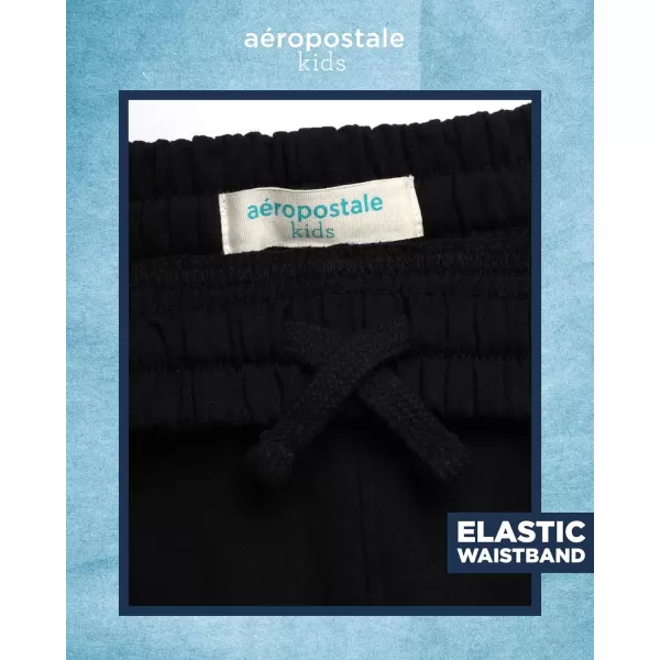 AEROPOSTALE Boys Active Shorts  Fleece Sweat Shorts with Pockets  Gym Running Performance Athletic Shorts 416Black