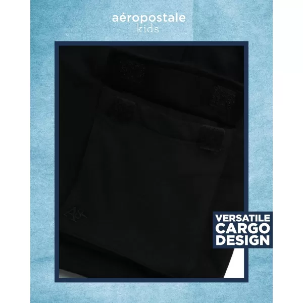 AEROPOSTALE Boys Active Shorts  Fleece Sweat Shorts with Pockets  Gym Running Performance Athletic Shorts 416Black Cargo