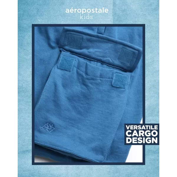 AEROPOSTALE Boys Active Shorts  Fleece Sweat Shorts with Pockets  Gym Running Performance Athletic Shorts 416Blue Cargo