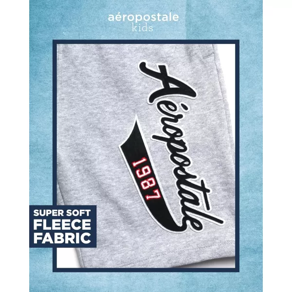 AEROPOSTALE Boys Active Shorts  Fleece Sweat Shorts with Pockets  Gym Running Performance Athletic Shorts 416Grey