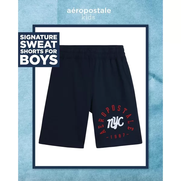 AEROPOSTALE Boys Active Shorts  Fleece Sweat Shorts with Pockets  Gym Running Performance Athletic Shorts 416Navy