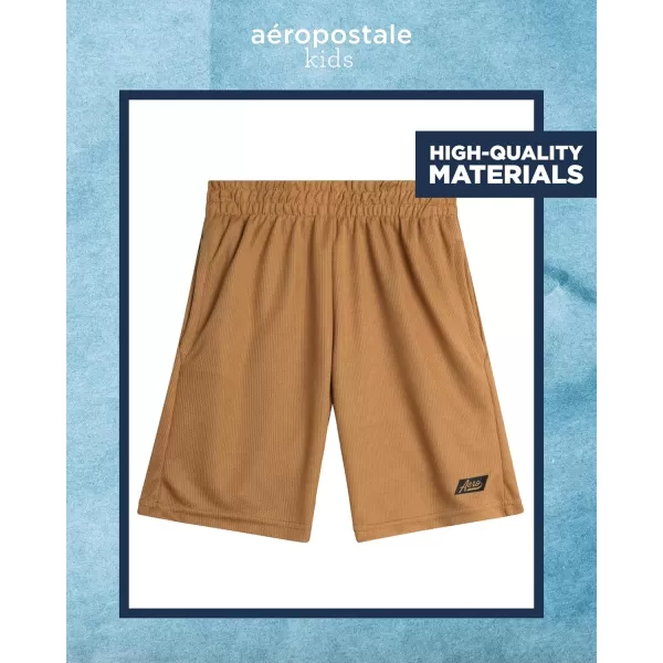 AEROPOSTALE Boys Active Shorts Set  2 Piece Short Sleeve TShirt and Mesh Gym Shorts  Activewear Outfit for Boys 412Black Coffee