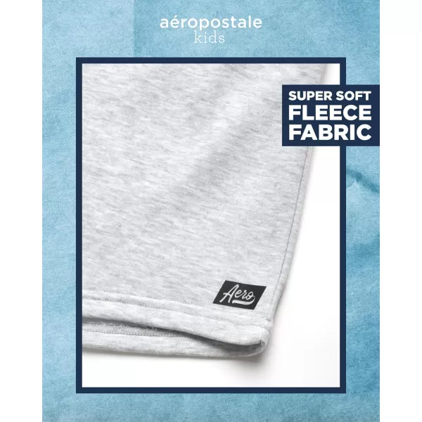 AEROPOSTALE Boys Shorts Set  2 Piece Short Sleeve TShirt and Fleece Sweat Shorts  Summer Outfit for Boys 412Black Grey Heather