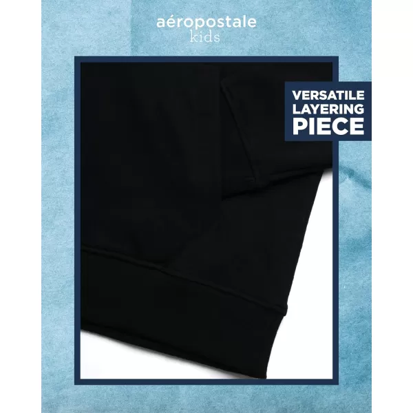 AEROPOSTALE Boys Sweatshirt  Fleece Pullover Hoodie Sweatshirt  Kids Fashion Hooded Sweatshirt 412Black