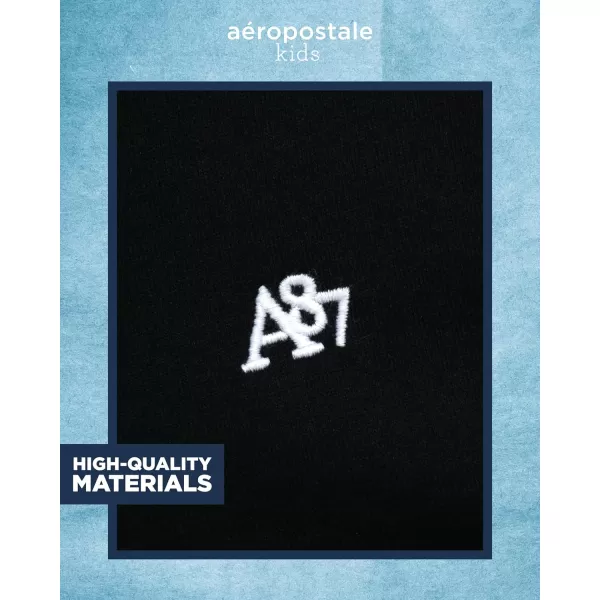AEROPOSTALE Boys Sweatshirt  Fleece Pullover Hoodie Sweatshirt  Kids Fashion Hooded Sweatshirt 412Black