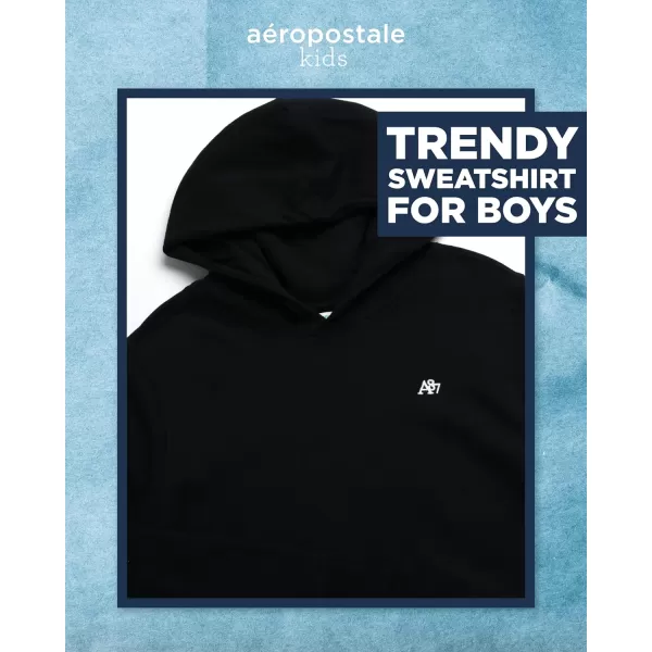 AEROPOSTALE Boys Sweatshirt  Fleece Pullover Hoodie Sweatshirt  Kids Fashion Hooded Sweatshirt 412Black