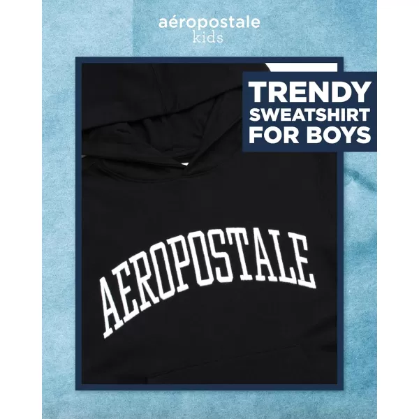 AEROPOSTALE Boys Sweatshirt  Fleece Pullover Hoodie Sweatshirt  Kids Fashion Hooded Sweatshirt 412Dark Black