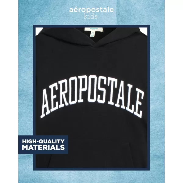 AEROPOSTALE Boys Sweatshirt  Fleece Pullover Hoodie Sweatshirt  Kids Fashion Hooded Sweatshirt 412Dark Black
