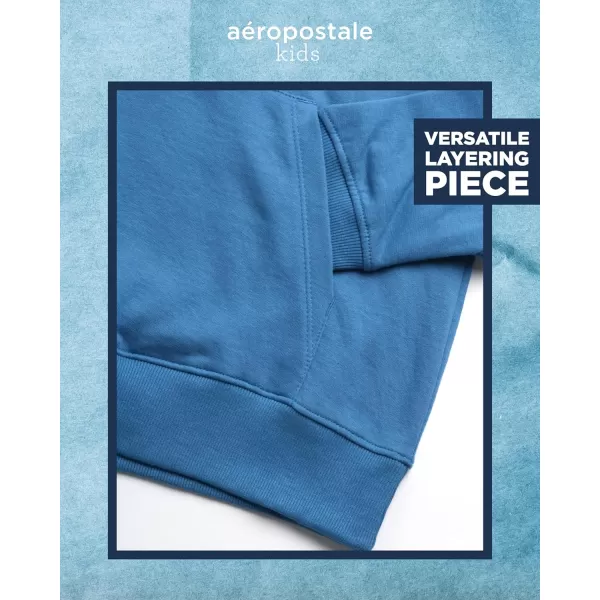 AEROPOSTALE Boys Sweatshirt  Fleece Pullover Hoodie Sweatshirt  Kids Fashion Hooded Sweatshirt 412Parisian Blue