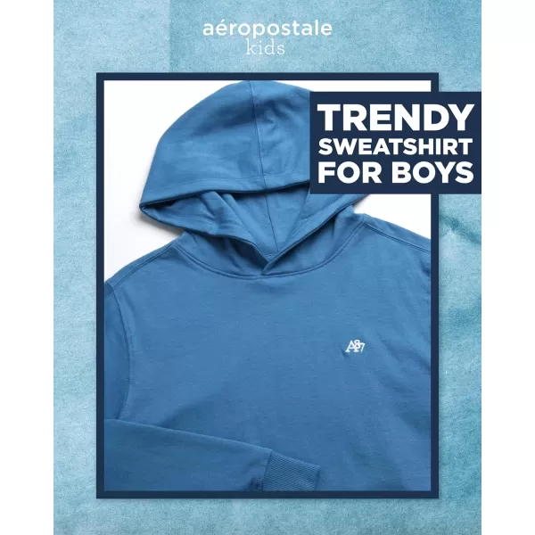 AEROPOSTALE Boys Sweatshirt  Fleece Pullover Hoodie Sweatshirt  Kids Fashion Hooded Sweatshirt 412Parisian Blue