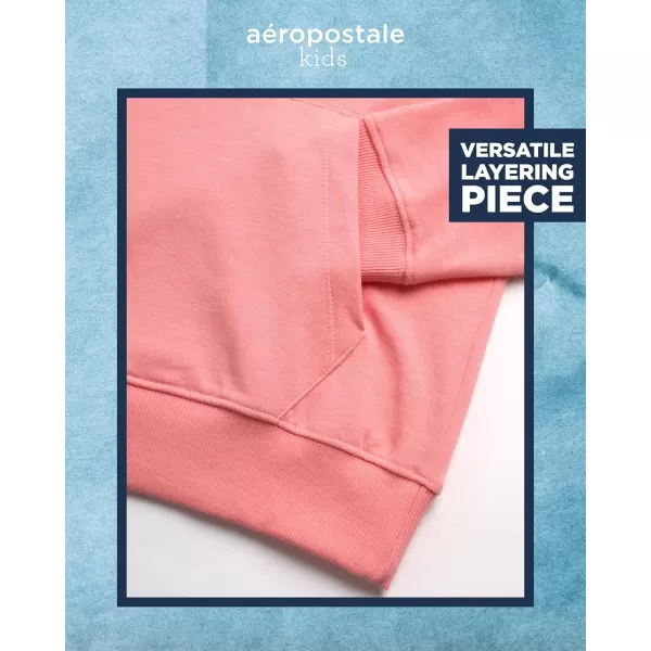AEROPOSTALE Boys Sweatshirt  Fleece Pullover Hoodie Sweatshirt  Kids Fashion Hooded Sweatshirt 412Shell Pink