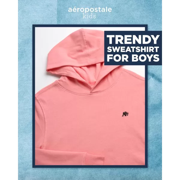 AEROPOSTALE Boys Sweatshirt  Fleece Pullover Hoodie Sweatshirt  Kids Fashion Hooded Sweatshirt 412Shell Pink