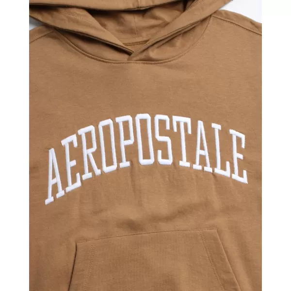 AEROPOSTALE Boys Sweatshirt  Fleece Pullover Hoodie Sweatshirt  Kids Fashion Hooded Sweatshirt 412Tan