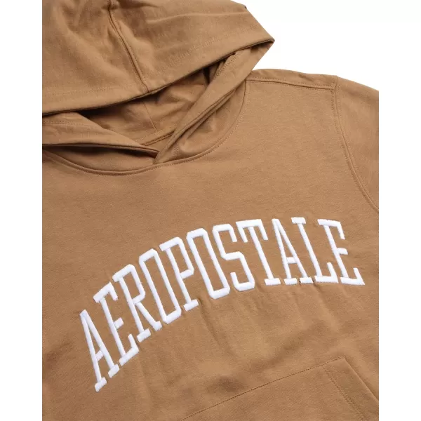 AEROPOSTALE Boys Sweatshirt  Fleece Pullover Hoodie Sweatshirt  Kids Fashion Hooded Sweatshirt 412Tan