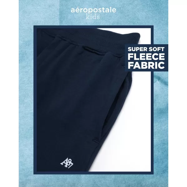 AEROPOSTALE Boys Sweatsuit Set  3 Piece Fleece Zip Hoodie Sweatshirt Cargo Jogger Sweatpants and TShirt 416NavyGold