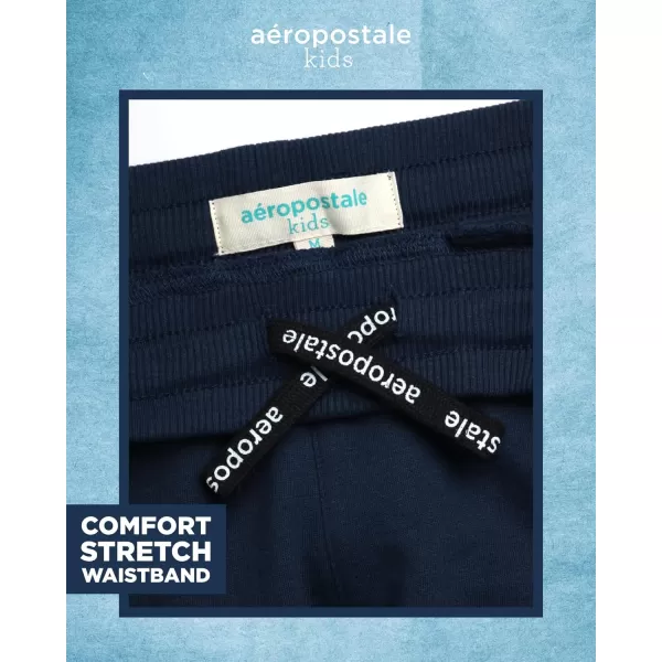 AEROPOSTALE Boys Sweatsuit Set  3 Piece Fleece Zip Hoodie Sweatshirt Cargo Jogger Sweatpants and TShirt 416NavyGold