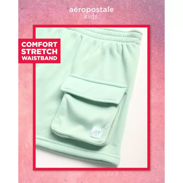 AEROPOSTALE Girls Shorts Set  2 Piece Jersey Graphic Tee Fleece Shorts Cargo Scooter Skort  Girls Summer Outfit 412Orchid Olive